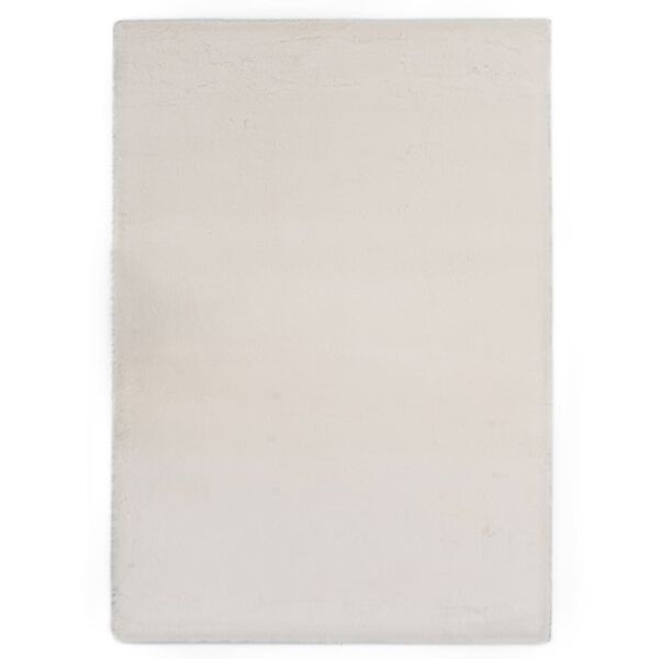 vidaXL gulvt&aelig;ppe 80x150 cm kunstig kaninskind cremefarvet