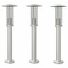 vidaXL udend&oslash;rs standerlamper 3 stk. 60 cm rustfrit st&aring;l s&oslash;lvfarvet