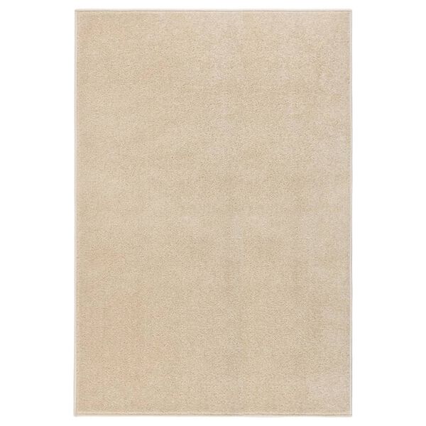 vidaXL gulvtæppe 160x230 cm kort luv beige