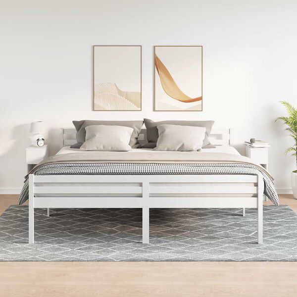 vidaXL sengeborde med skuffe 2 stk. 20x36x60 cm hvid