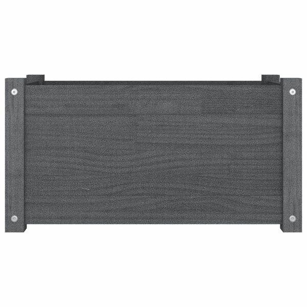 vidaXL plantekasser 2 stk. 60x31x31 cm massivt fyrretræ grå