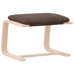 vidaXL fodskammel 51x41x40 cm stof m&oslash;rkebrun