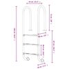 vidaXL poolstige 54x38x158 cm 304 rustfrit st&aring;l