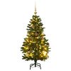 vidaXL kunstigt juletr&aelig; 150 LED'er og kugles&aelig;t h&aelig;ngslet 120 cm