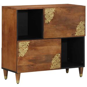 vidaXL Sideboard Brun 80 x 33 x 75 cm Massivt mangotr&aelig;