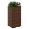 vidaXL plantekasse 30x30x60 cm polyrattan brun