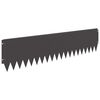 vidaXL Pl&aelig;nekant 10 pcs 103 x 25 cm St&aring;l Sort