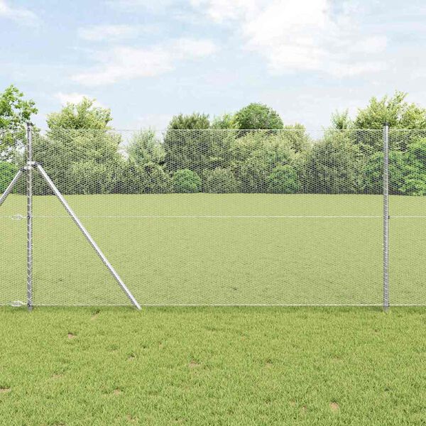 vidaXL Hegnsp&aelig;l S&oslash;lv 10 x 1,4 m (13 mm net) St&aring;l