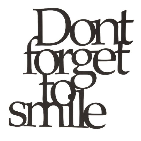 Homemania v&aelig;gdekoration Words 70x67 cm st&aring;l sort