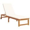 vidaXL Solstol Brun 202 x 53 x 89 cm Massivt Akacietr&aelig;