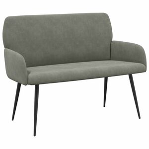 vidaXL 2-personers sofa med metalben 2-personers Lysegr&aring; Velourstof