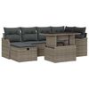 vidaXL Havesofa S&aelig;t 7 stk. Gr&aring; polyrattan