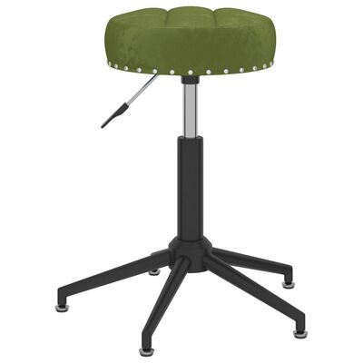 vidaXL arbejdsstol med hjul fløjl lysegrøn