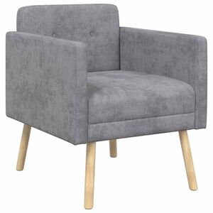 vidaXL Accentstol Lysegr&aring; Chenille Stof