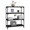 vidaXL bogreol 80x33x100 cm konstrueret træ og stål sort