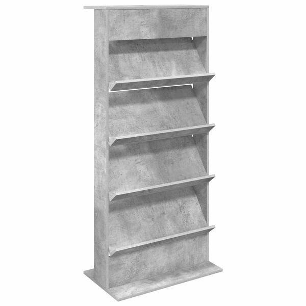 vidaXL Magasin Rack Beton Gr&aring; 70 x 41 x 156 cm Konstrueret tr&aelig;