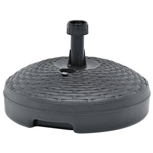 vidaXL parasolfod 20 l sand- eller vandfyldt plastik rattanlook gr&aring;