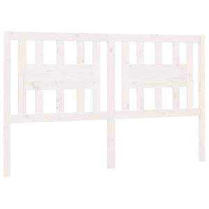 vidaXL sengeg&aelig;rde 146x4x100 cm massivt fyrretr&aelig; hvid