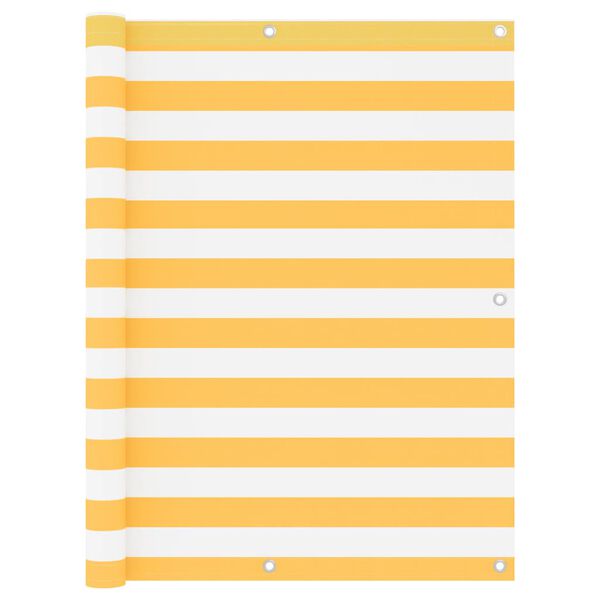 vidaXL altanafsk&aelig;rmning 120x500 cm oxfordstof hvid og gul