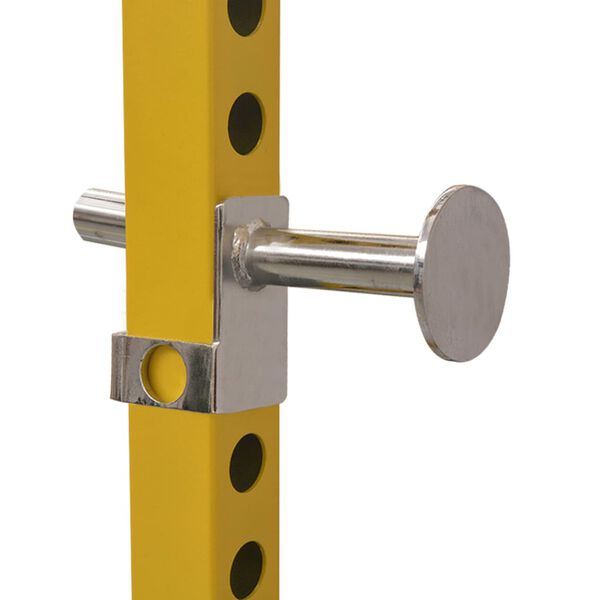 vidaXL fitness-styrketårn 140 x 145 x 214 cm gul og sort