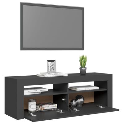 vidaXL tv-bord med LED-lys 120x35x40 grå |
