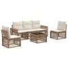 vidaXL Havesofa S&aelig;t 6 stk. Beige og cremehvid polyrattan