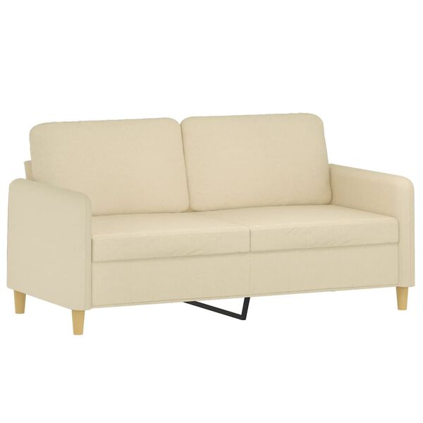 vidaXL 2-personers sofa 140 cm stof cremefarvet