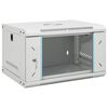 vidaXL 6U v&aelig;gmonteret netv&aelig;rksskab 19" IP20 53x40x30 cm