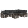 vidaXL Havesofa S&aelig;t 8 stk. Gr&aring; og M&oslash;rkegr&aring; polyrattan