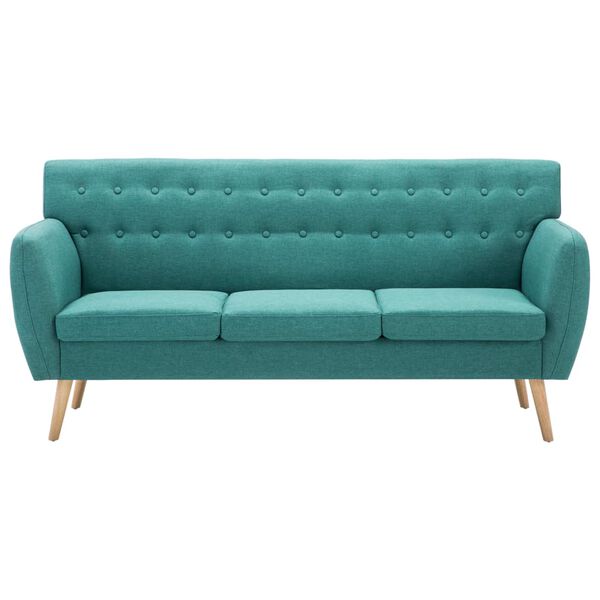 vidaXL 3-personers sofa 172x70x82 cm stofbetræk grøn