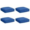 vidaXL Pude 4 pcs Kongelig bl&aring; 40 x 40 x 8 cm Oxford stof