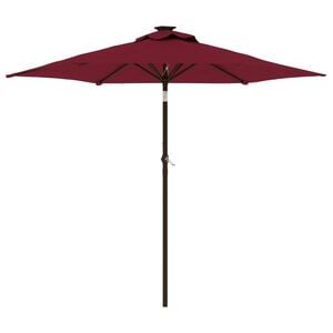 vidaXL parasol med st&aring;lstang 225x225x212 cm bordeauxr&oslash;d