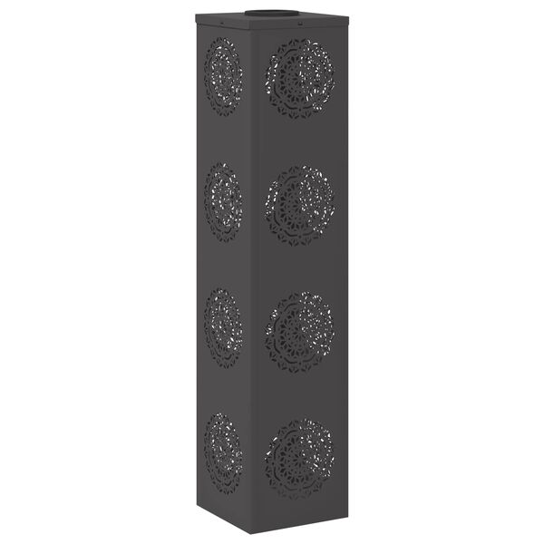 vidaXL Solar LED sti lys 2 pcs Sort Koldvalset St&aring;l