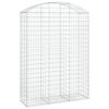 vidaXL buet gabionkurv 150x50x200/220 cm galvaniseret jern