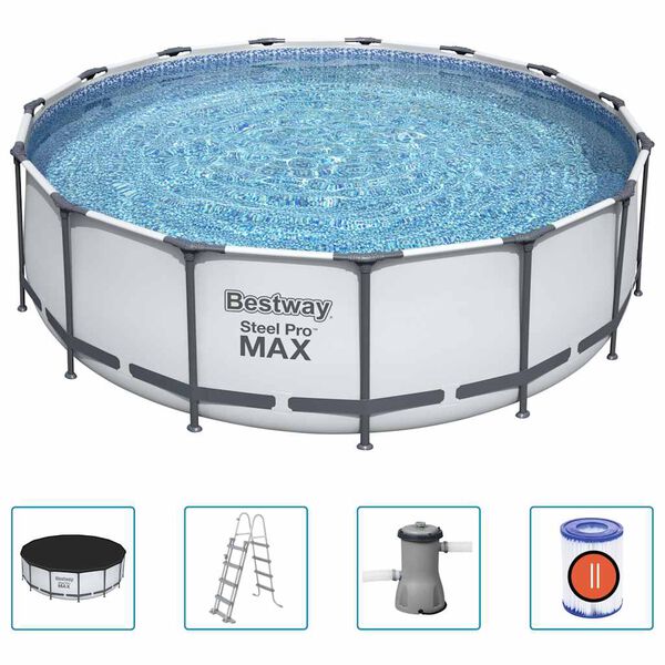 Bestway Steel Pro MAX swimmingpools&aelig;t 457x122 cm rund