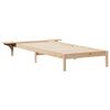 vidaXL Sengestel med sideborde Naturfarvet 80 x 220 cm Massiv fyrretr&aelig;