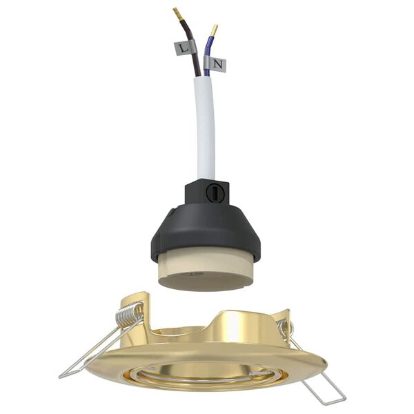 vidaXL Spotlight 12 pcs Guld 9 x 9 x 2.5 cm Metal