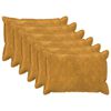 vidaXL Pudebetr&aelig;k 6 stk. HOUTEN Gul 30 x 50 cm Mikrofiber Fleece
