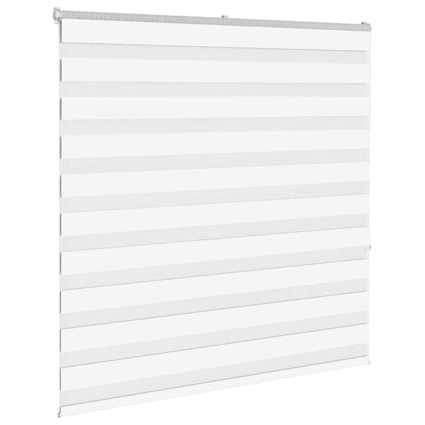 vidaXL zebragardin hvid 140x150 cm stofbredde 135,9 cm polyester