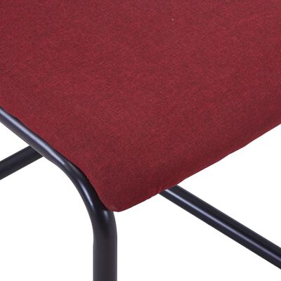 vidaXL spisebordsstole med cantilever 2 stk. stof vinrød