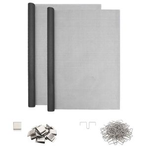 vidaXL Lysakseld&aelig;ksel med clips 2 stk. 70 x 130 cm Glasfiber Gr&aring;