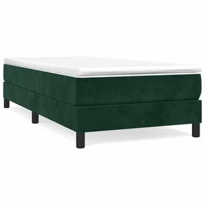 vidaXL Boxspring sengeramme M&oslash;rkegr&oslash;n 80x200 cm Fl&oslash;jl