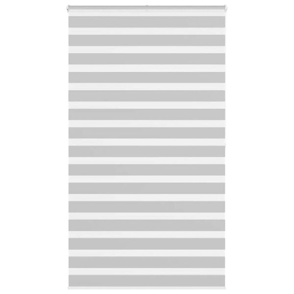 vidaXL zebragardin lysegr&aring; 130x200 cm stofbredde 125,9 cm polyester