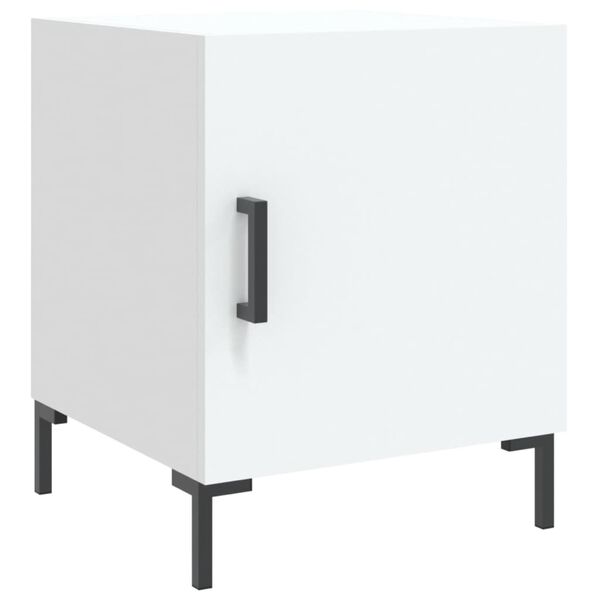 vidaXL sengeborde 2 stk. 40x40x50 cm konstrueret tr&aelig; hvid
