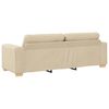 vidaXL Sofa 3 pcs Creme 221 x 80 x 80 cm Linned-blandet stof