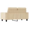 vidaXL 2-personers sofa 120 cm stof cremefarvet