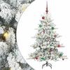 vidaXL Kunstigt Hinged Juletr&aelig; med 150 LED'er Hvid 150 cm PVC og St&aring;l