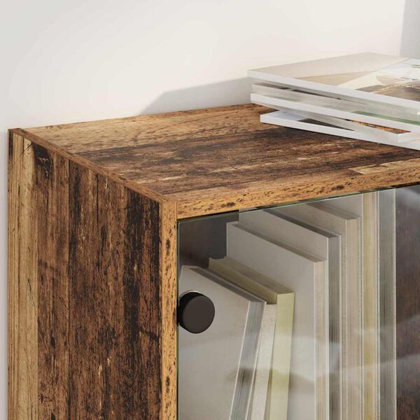 vidaXL Highboard 2 pcs Gammelt tr&aelig; 68 x 37 x 142 cm Konstrueret tr&aelig;