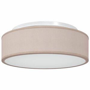 vidaXL Loftlampe med spotlights Gr&aring;brun 38 x 38 x 13,5 cm Stof