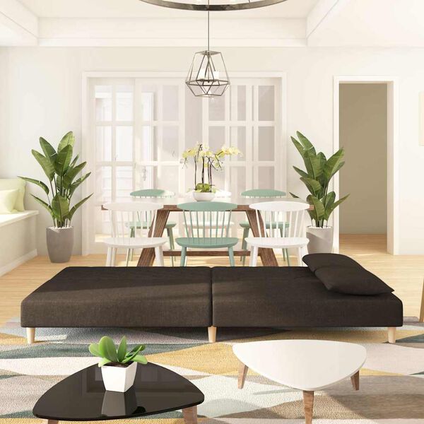 vidaXL 2-personers sovesofa med 2 puder stof brun